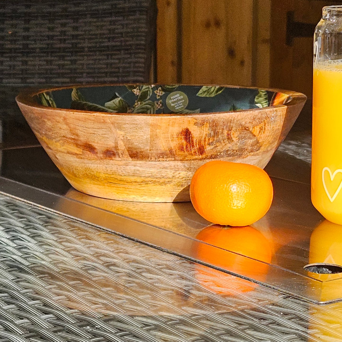 Handcrafted Orange Blossom Mango Wooden Bowl