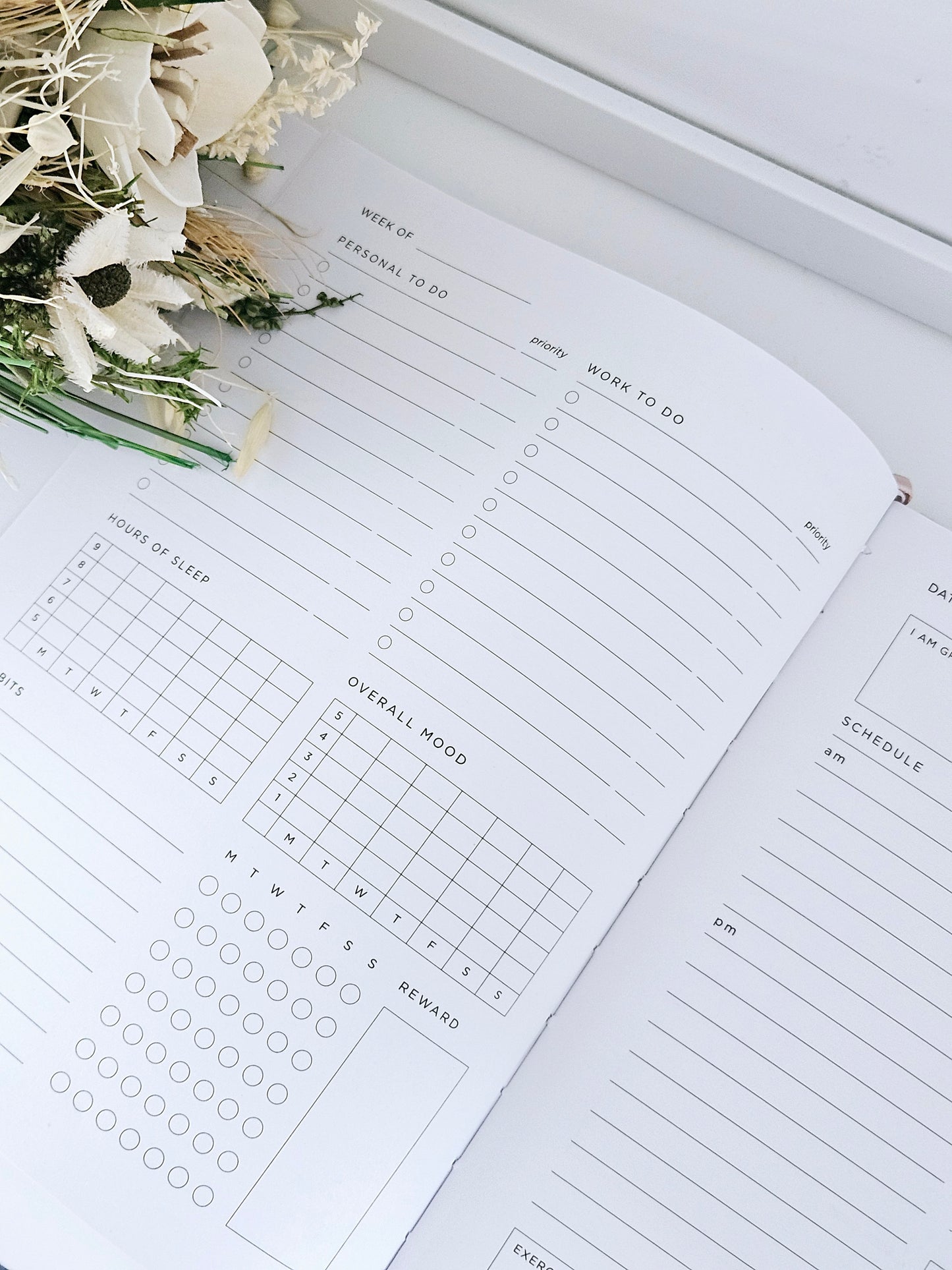 Serenity Self Care Planner