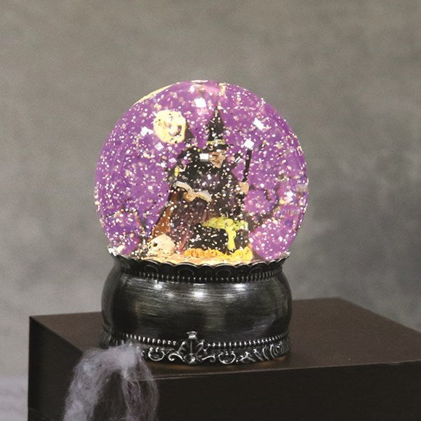 Halloween witch glitter spinner decoration