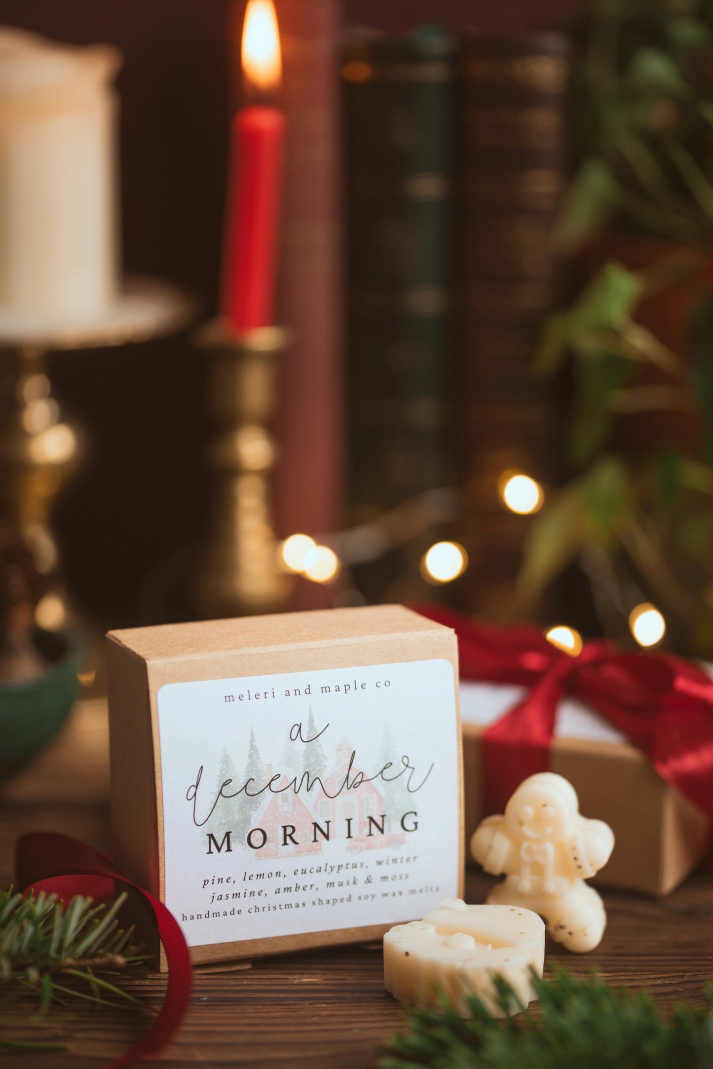 wax melts Box labeled 'A December Morning'