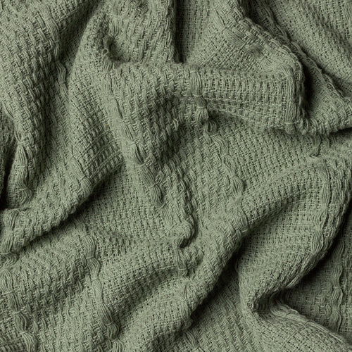 Caliche Woven Tasselled Throw Khaki
