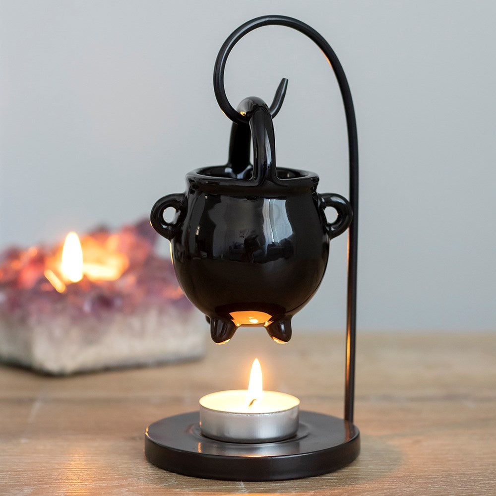 hanging cauldron oil burner and wax warmer for tea lights