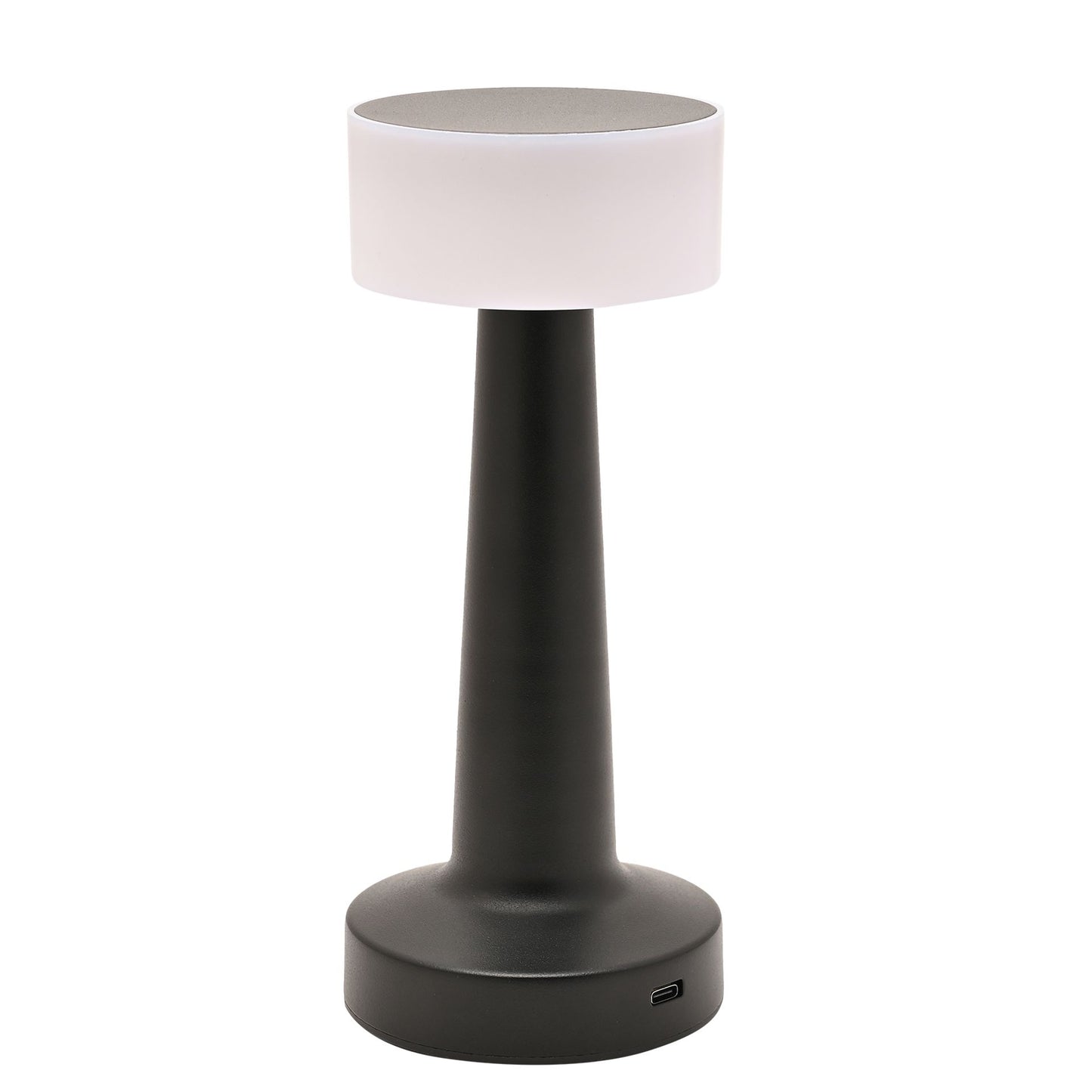 black touch lamp by hestia with glass shade usb led