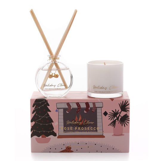 Holiday cheer 50ml and Rose Prosecco 100g diffuser  gift set