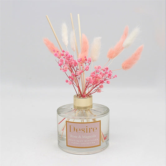 Pink pampas diffuser 100ml rose & magnolia 
