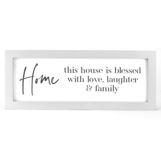 Home 40cm plaque this house is blessed with love, laughter & family
