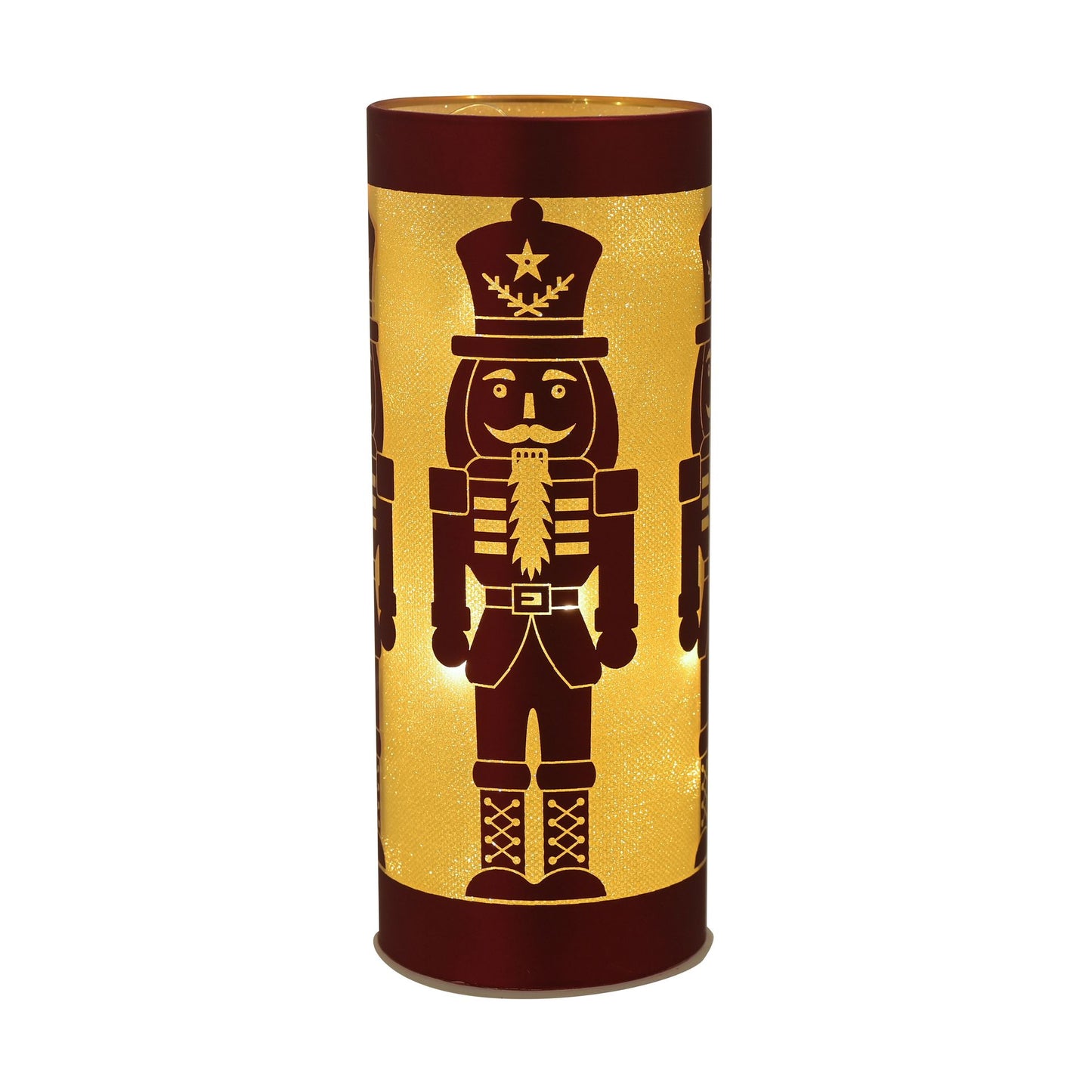 nutcracker led light tube red and gold
