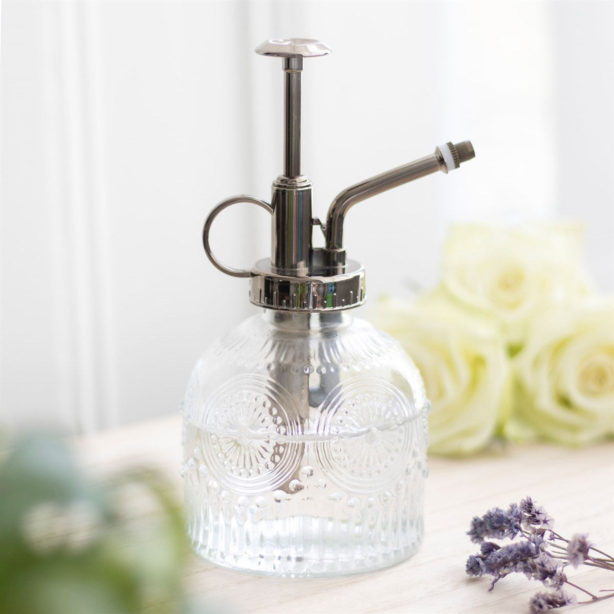 vintage clear glass plant mister small