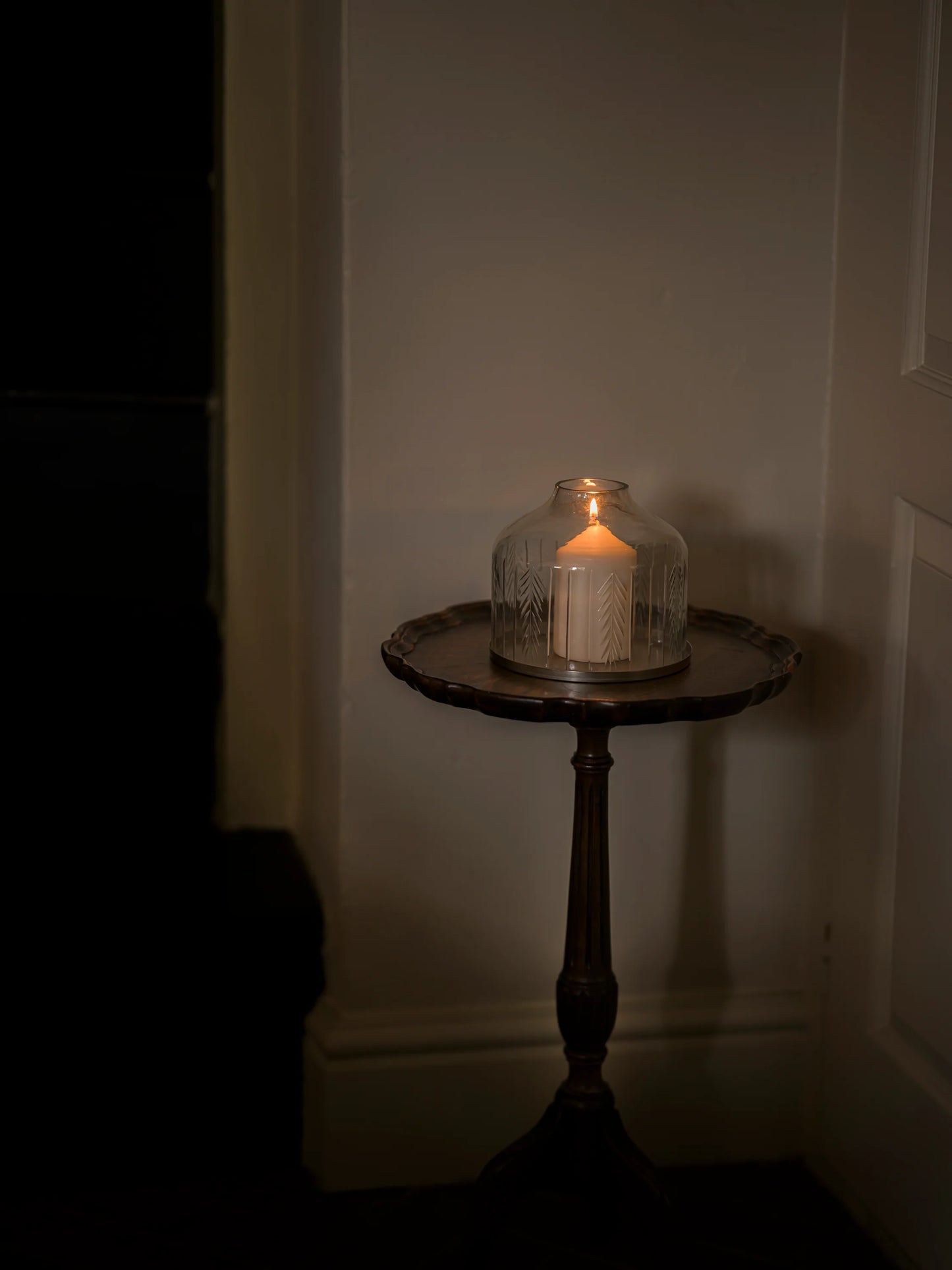 Coming June - Handblown Candle Dome - Medium, Scandi Stripe