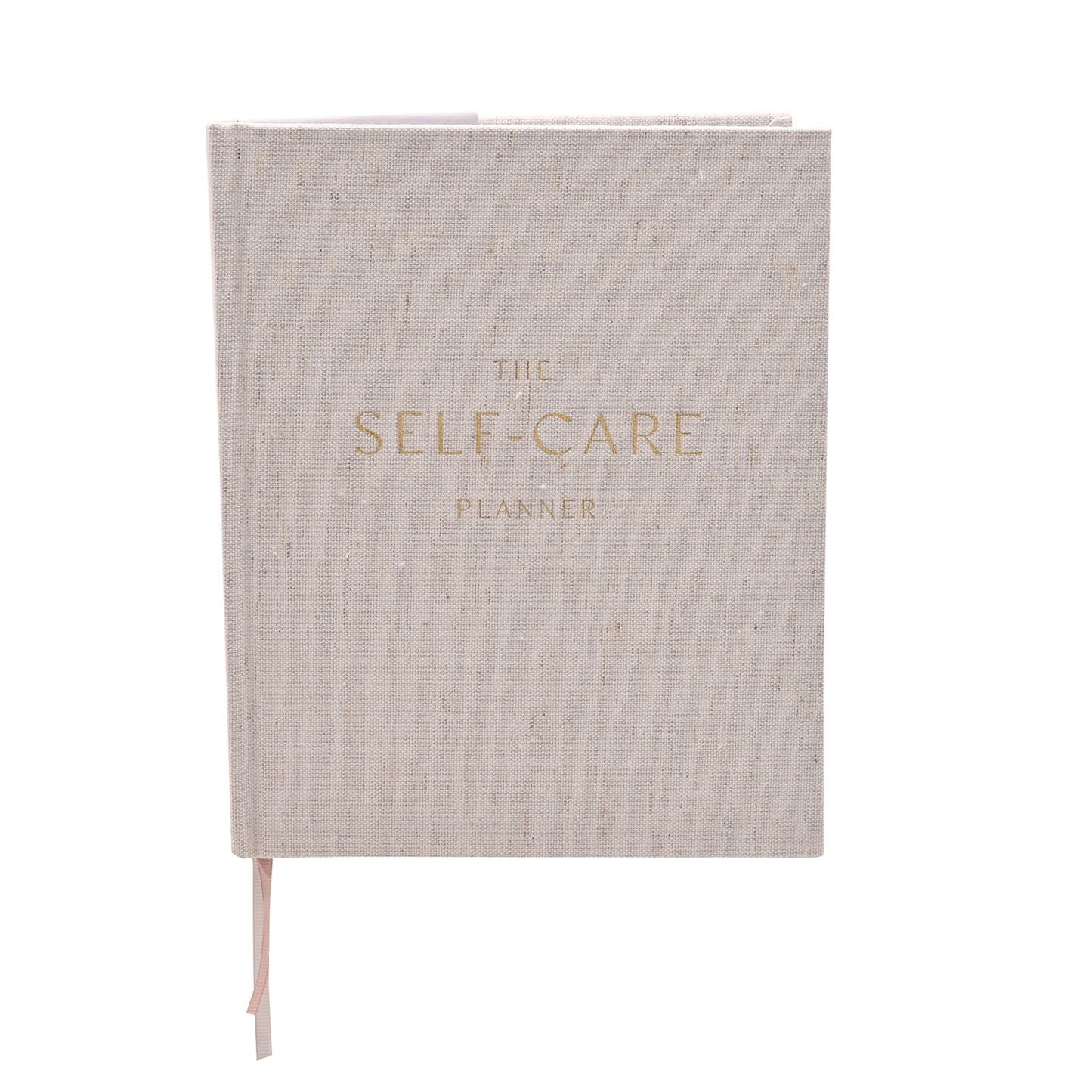 serenity self care planner in grey/beige hardback cover