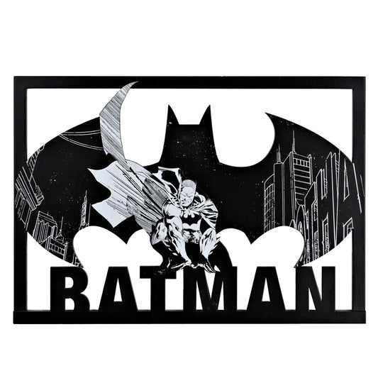 Batman Warner bros wooden layered rectangular plaque 