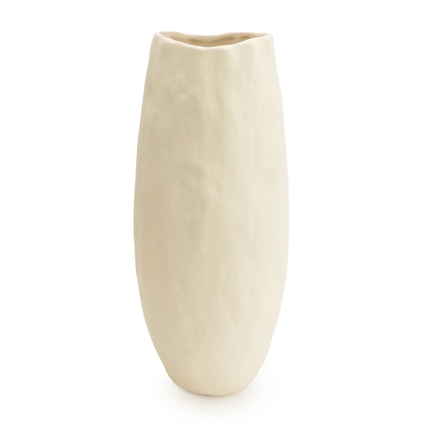 cream wave top terracotta vase 36cm