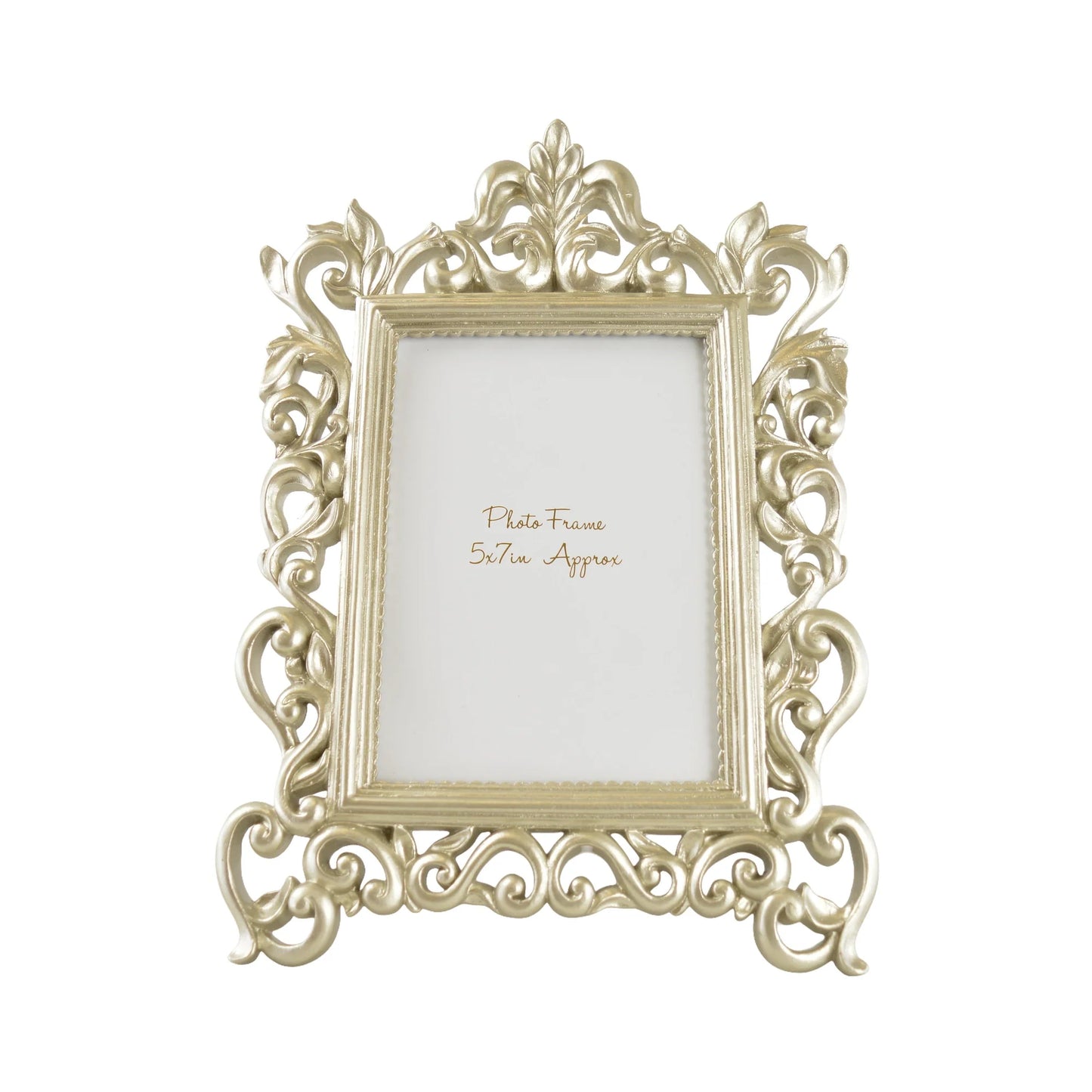 ornate photo frame in champagne 5 by 7