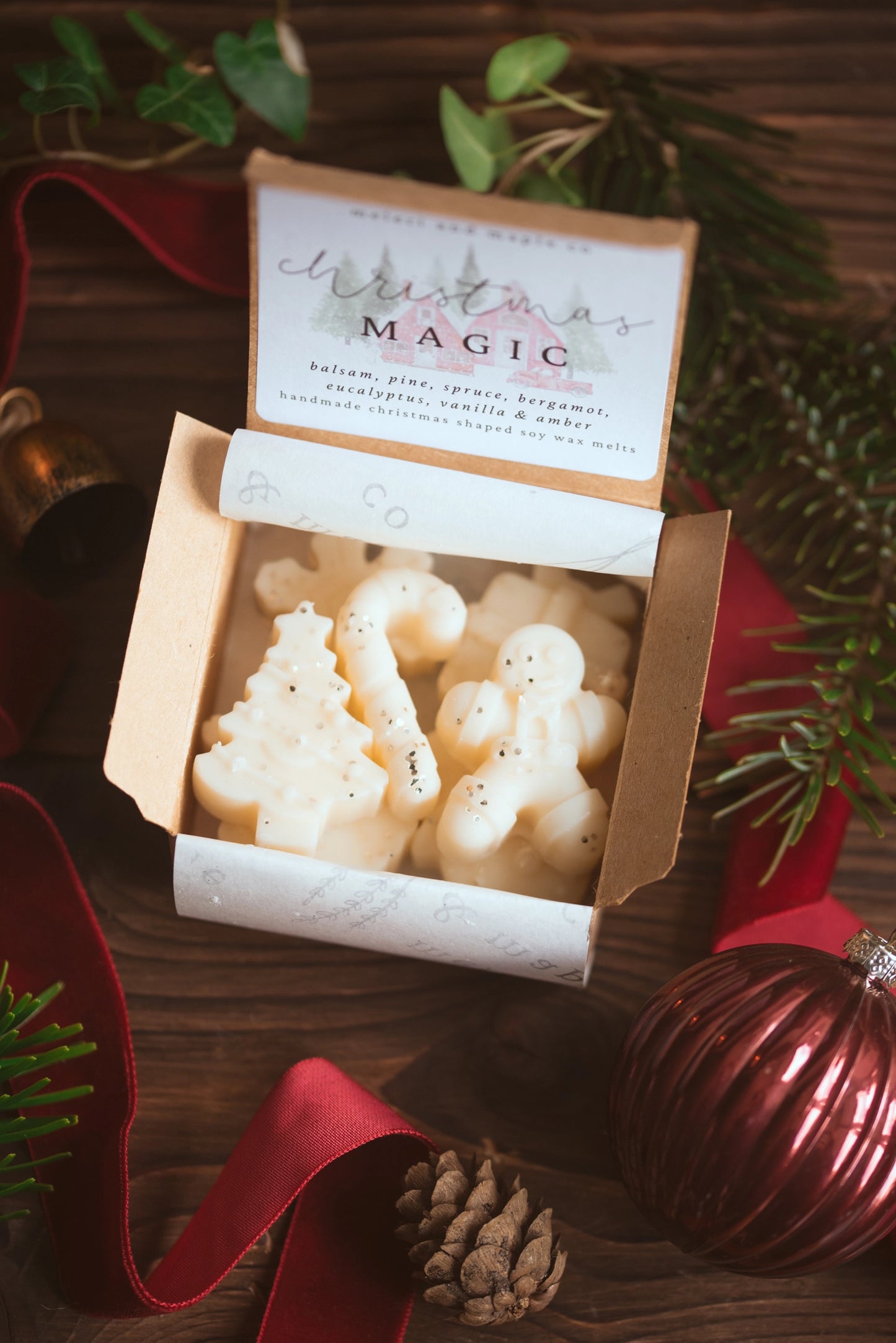 wax melts Box labeled 'A December Morning'