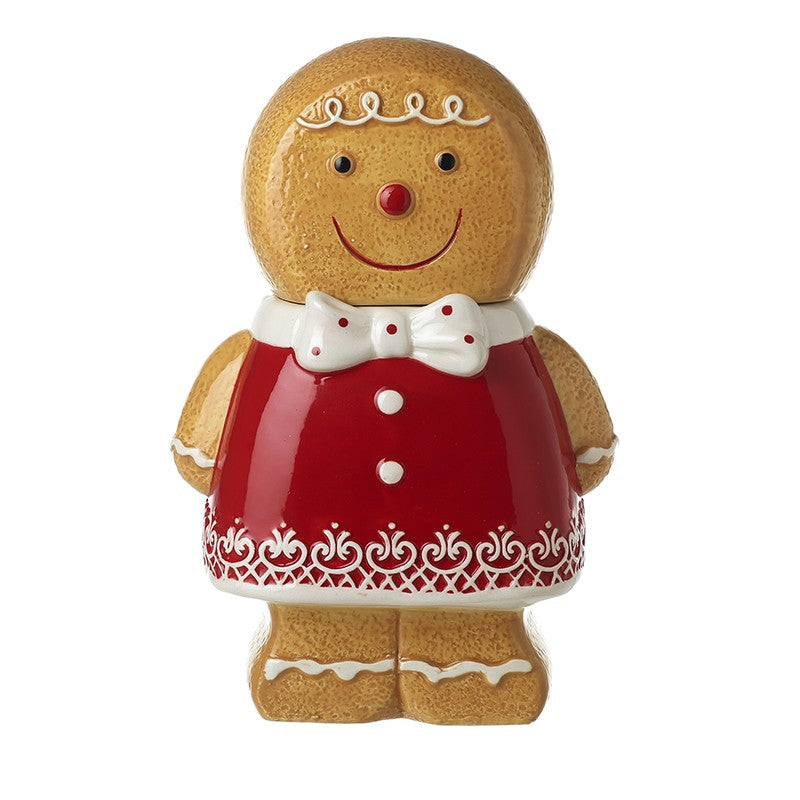 Gingerbread Girl Jar Christmas decoration storage cookie jar