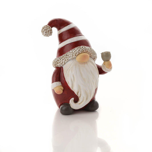 CHRISTMAS GNOME HOLDING A BELL 