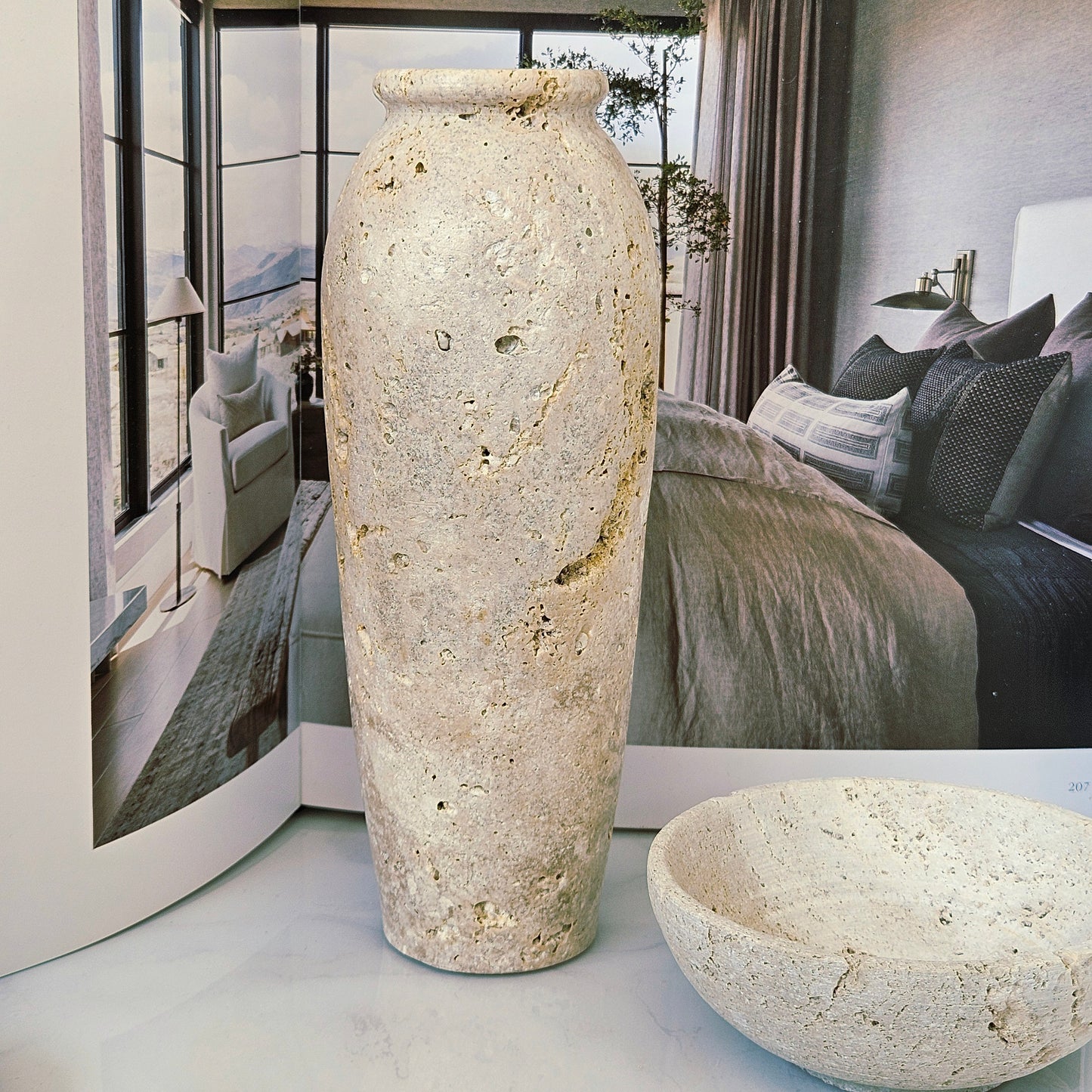 Travertine Vase