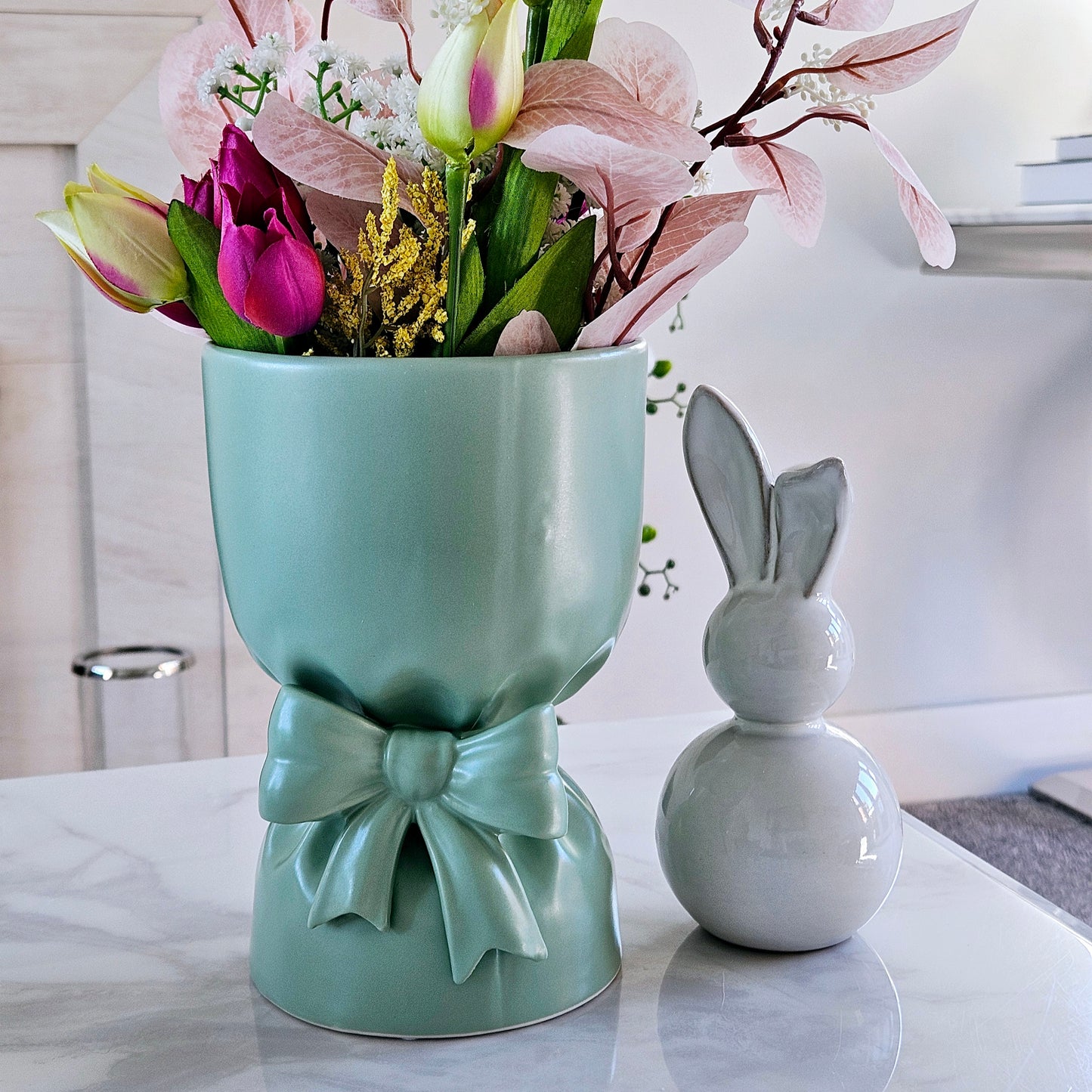 Teal Bouquet Vase
