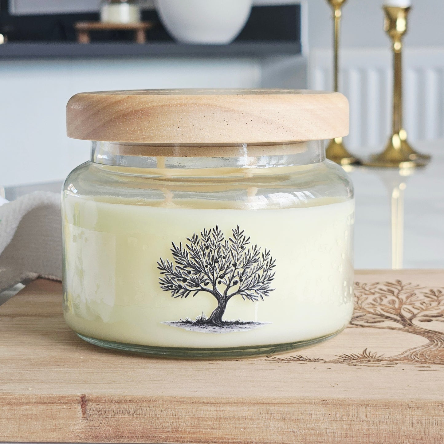 Olive Tree Design Lime Basil & Mandarin Candle