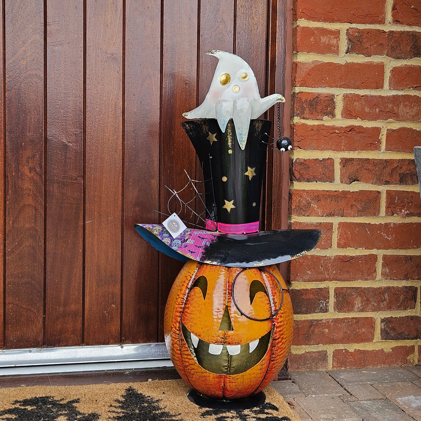 Pumpkin With Ghost Hat Figure LED