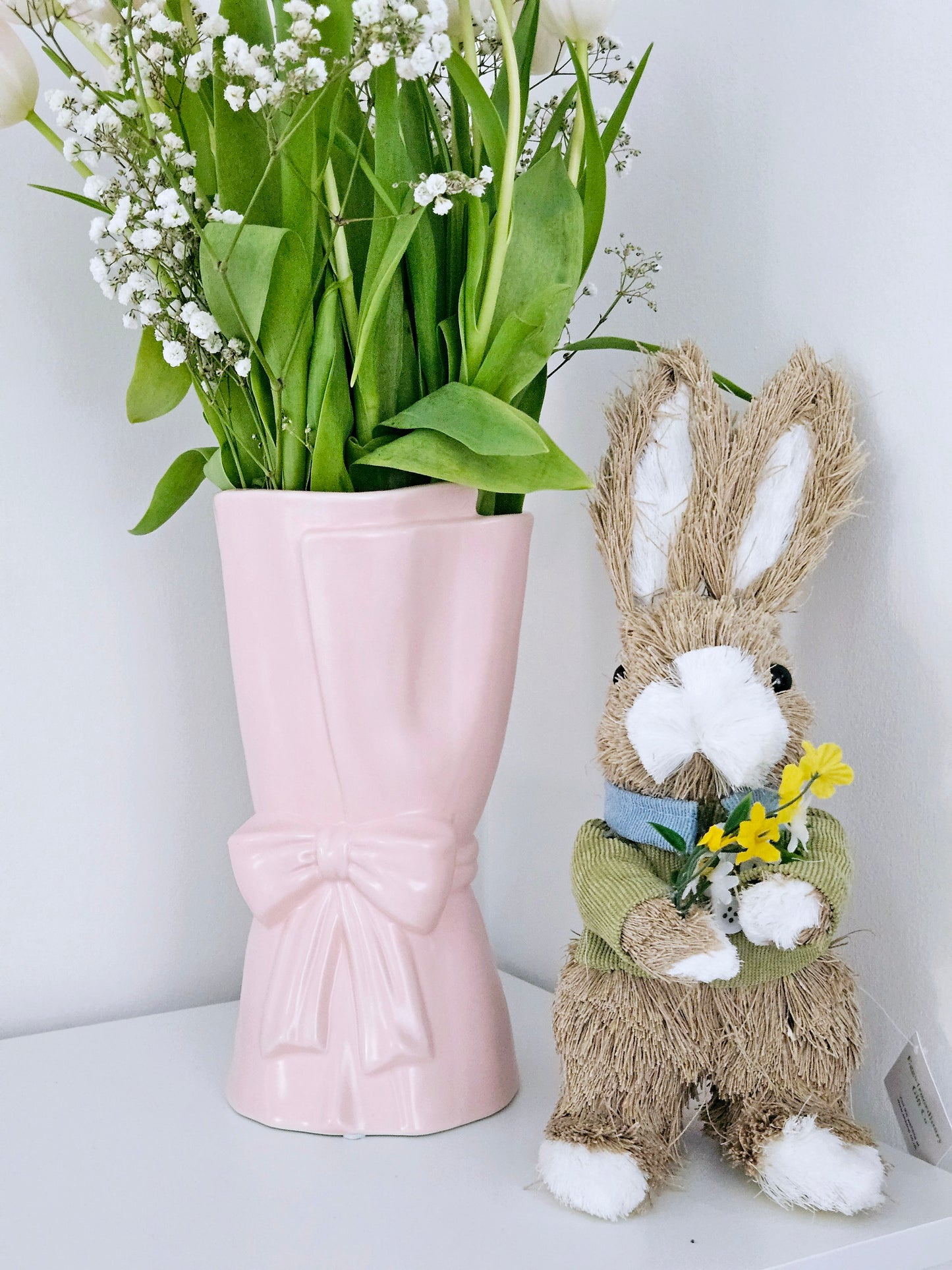 Bunny Holding Flowers Decoration