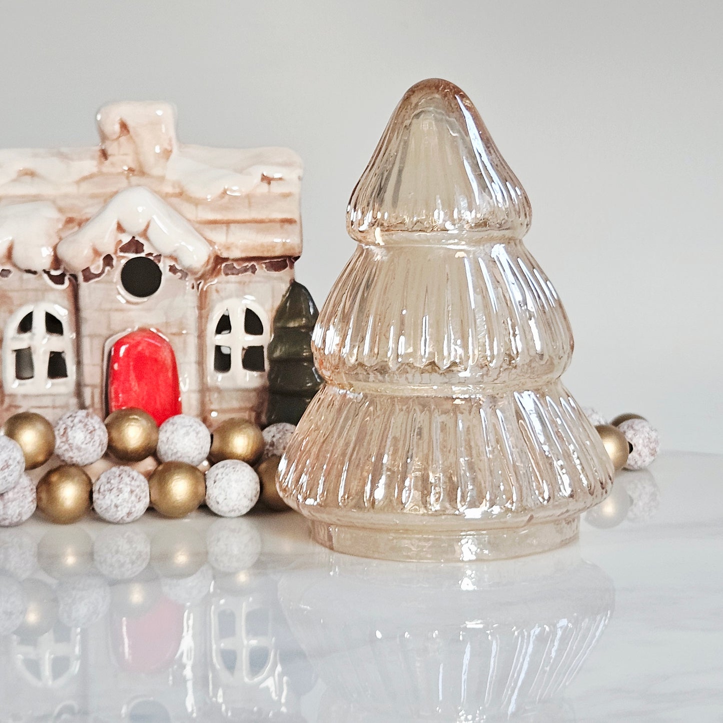 Decorative glass Christmas tree