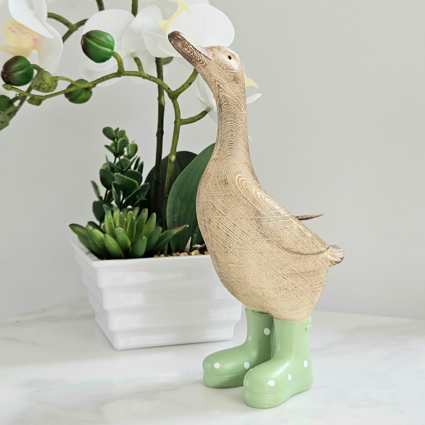 Wood Finish Resin Ducks