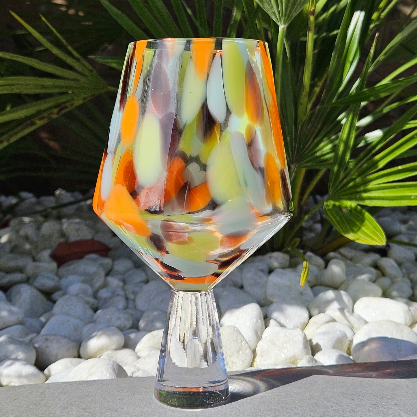 Large Citrus Orange Gin Glass