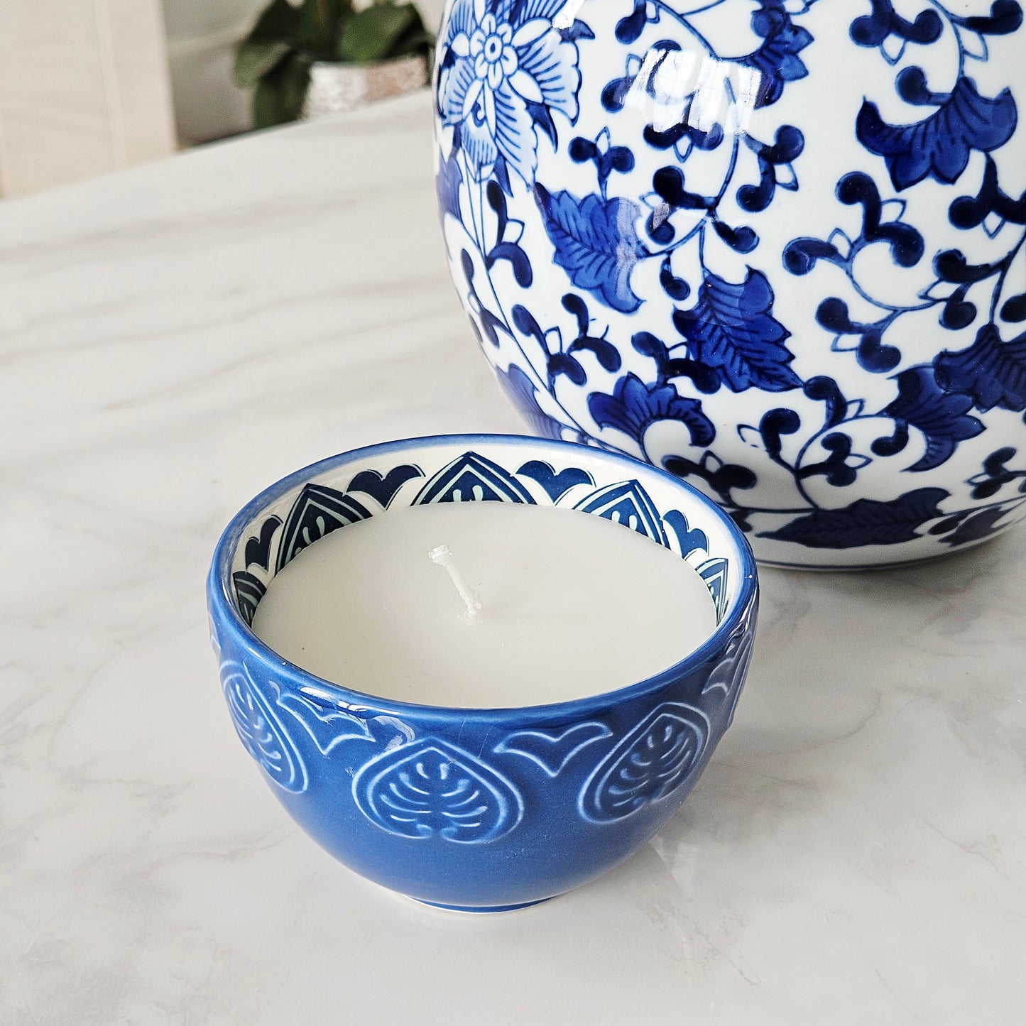 Ceramic Candle - Meze Blue 10cm