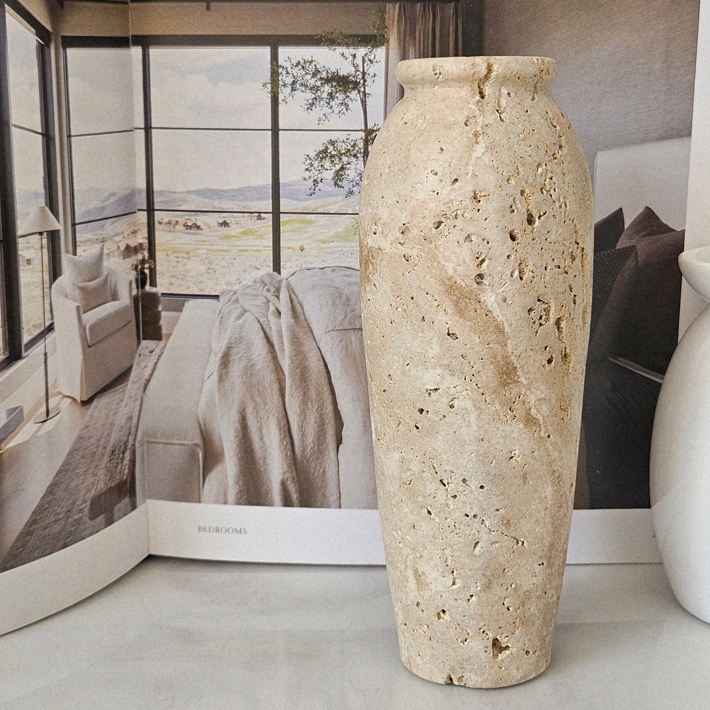 Travertine Vase