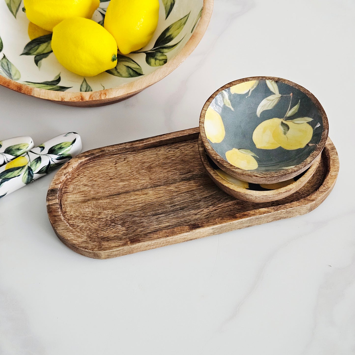 Mango Wood Dipping Bowls - Sicilian Orchard