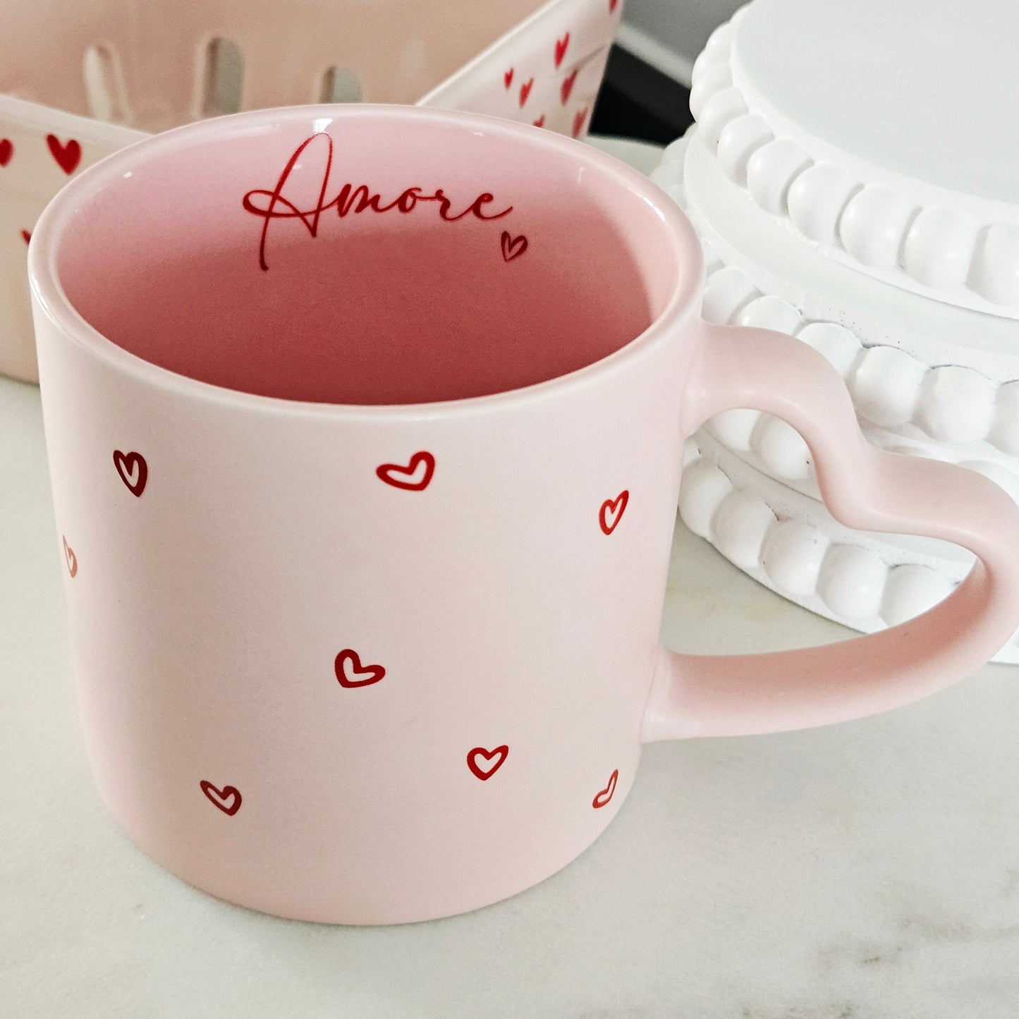 Amore Heart Handled Mug