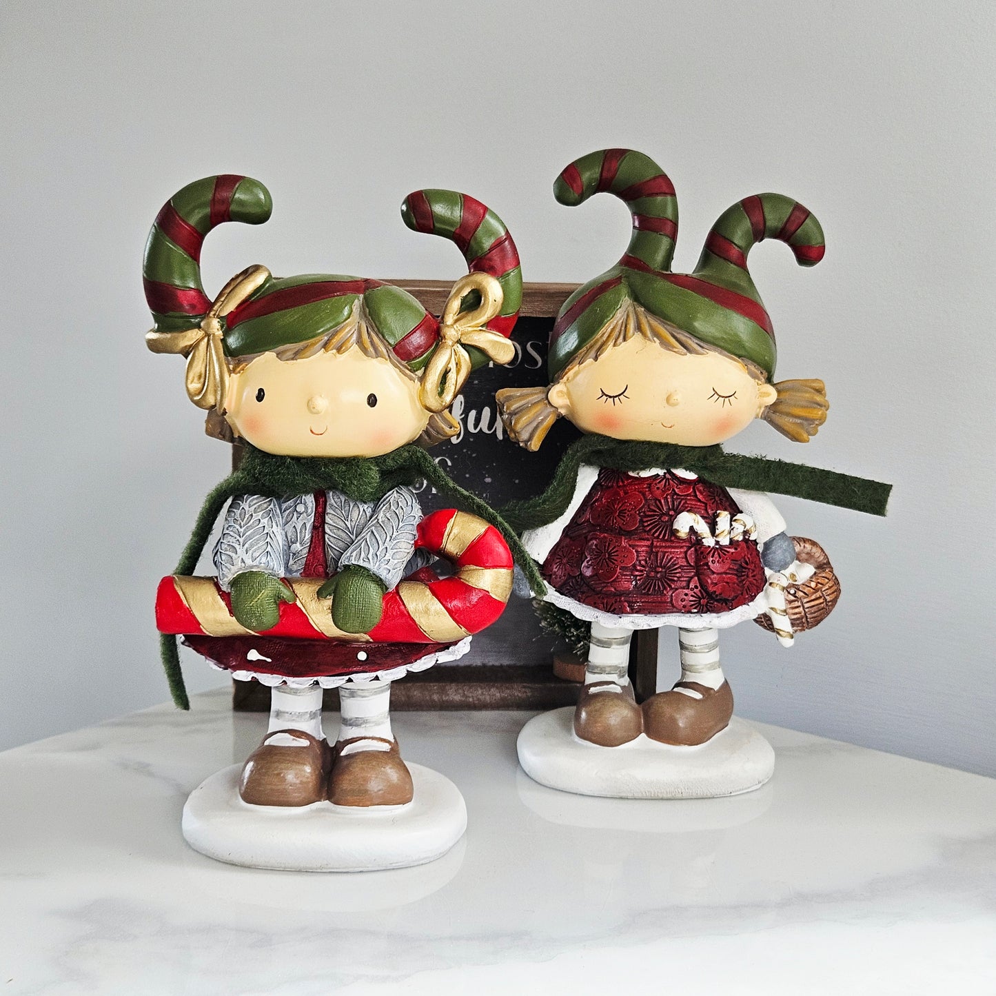 Jingle & Joy Christmas Pixie Girl Ornaments