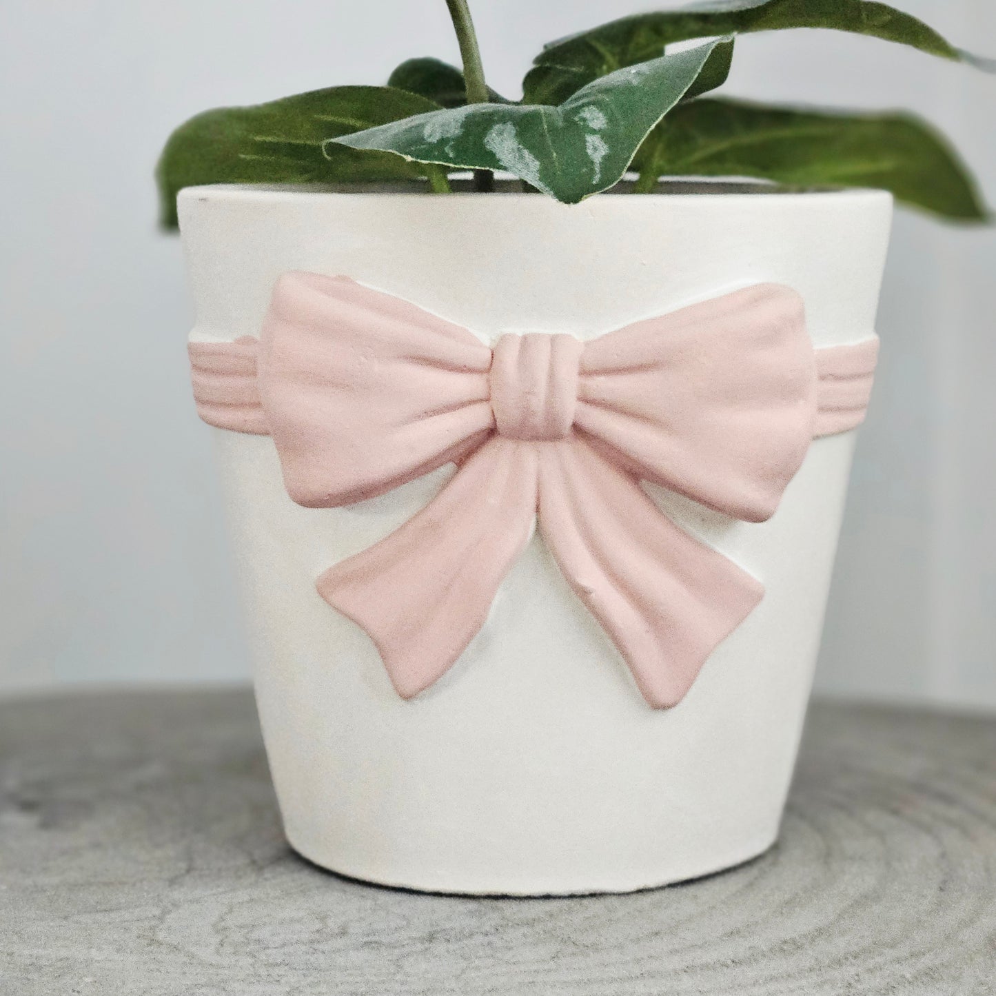 Pink Bow Plant Pot