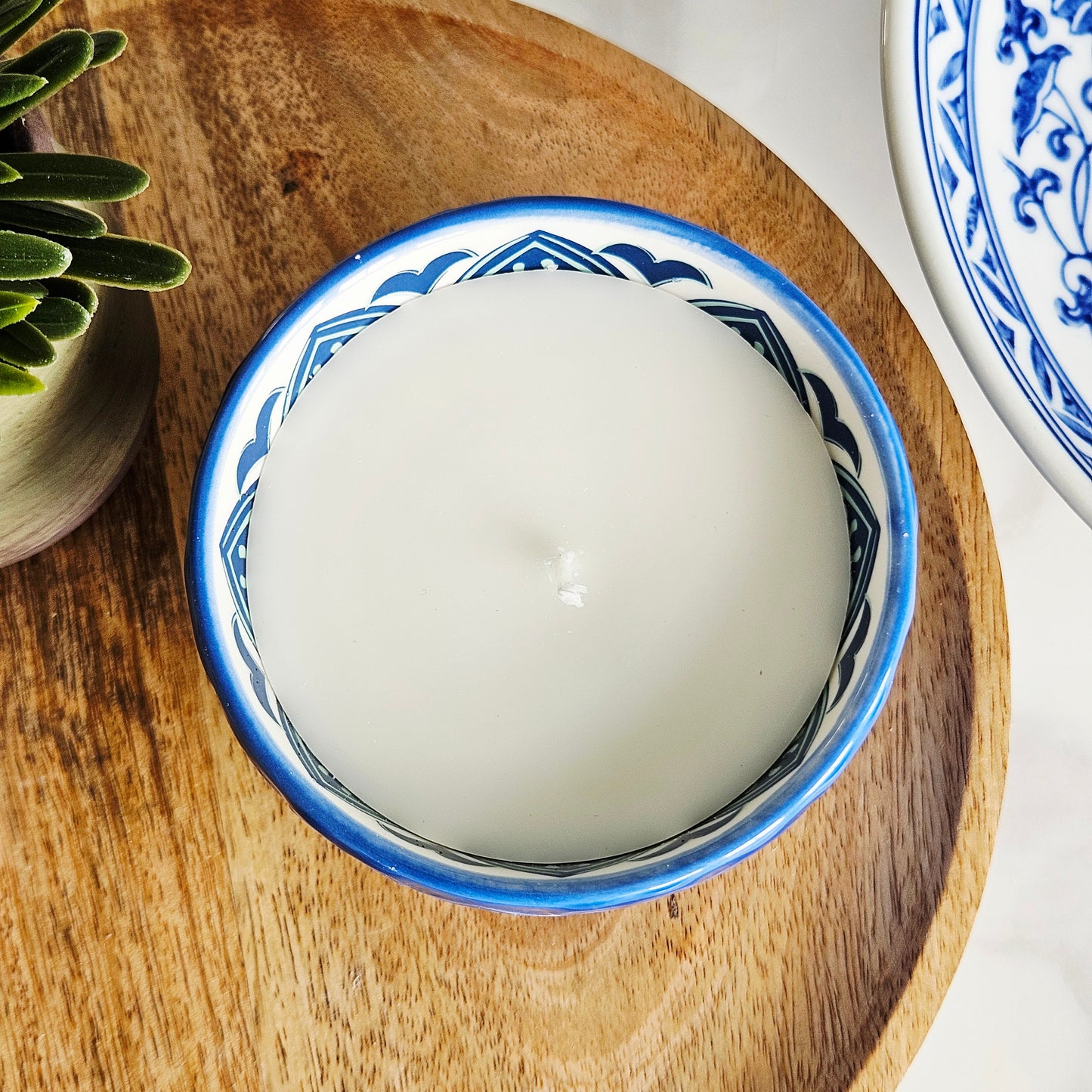 Ceramic Candle - Meze Blue 10cm