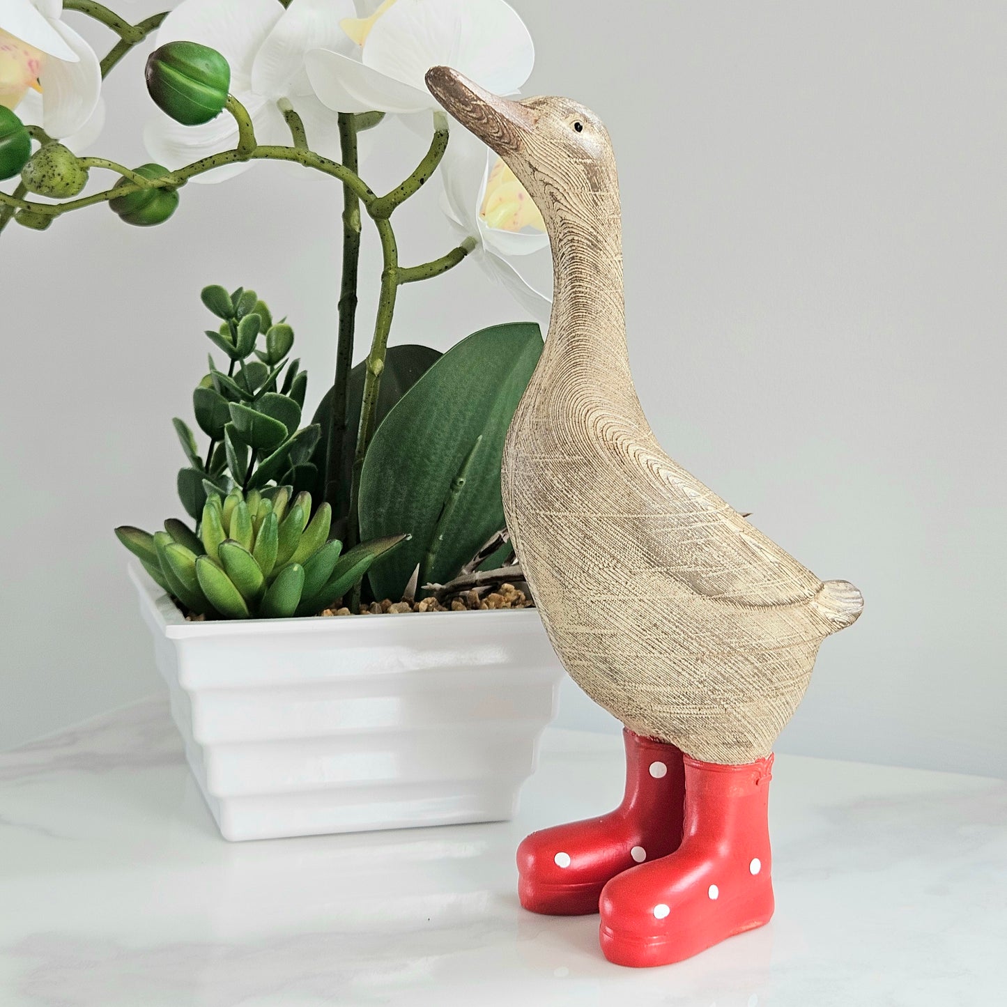 Wood Finish Resin Ducks