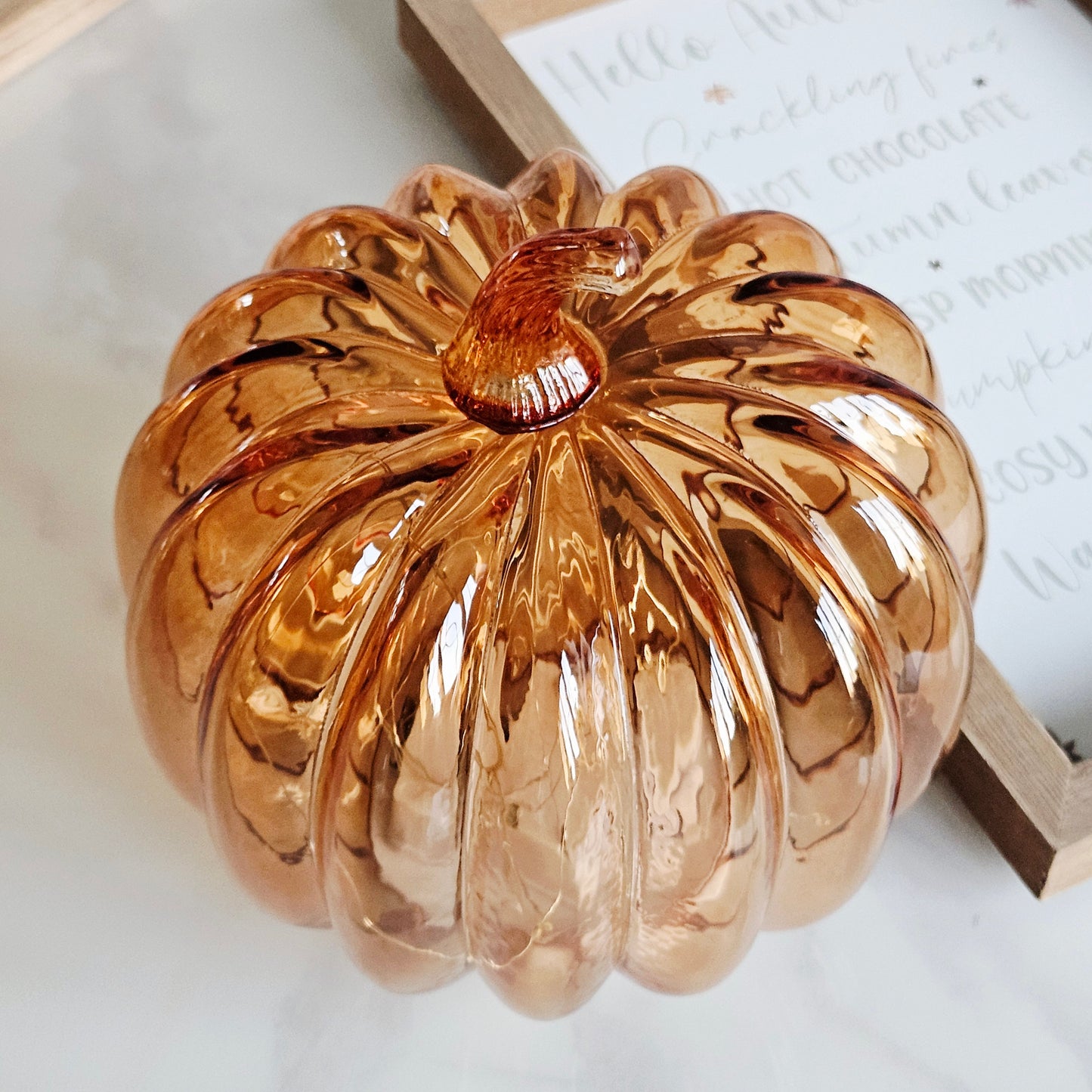 Pumpkin Ornament -LED Pumpkin Orange