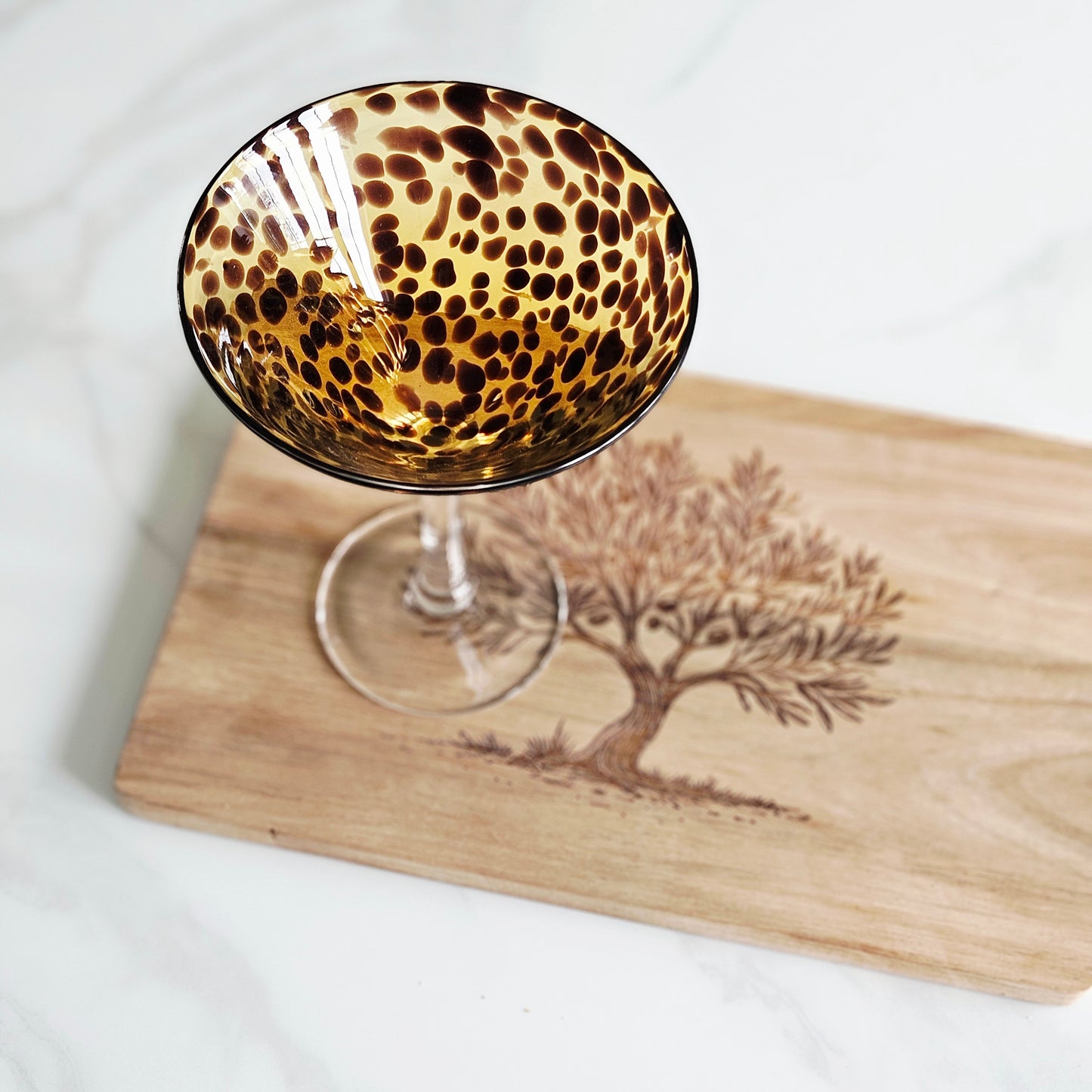 Leopard Martini Glass