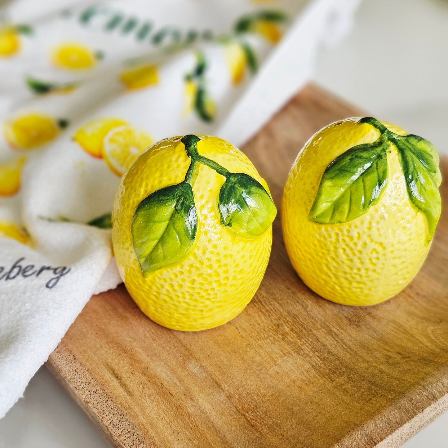Mediterranean Lemons Salt & Pepper Shakers – Boxed Set