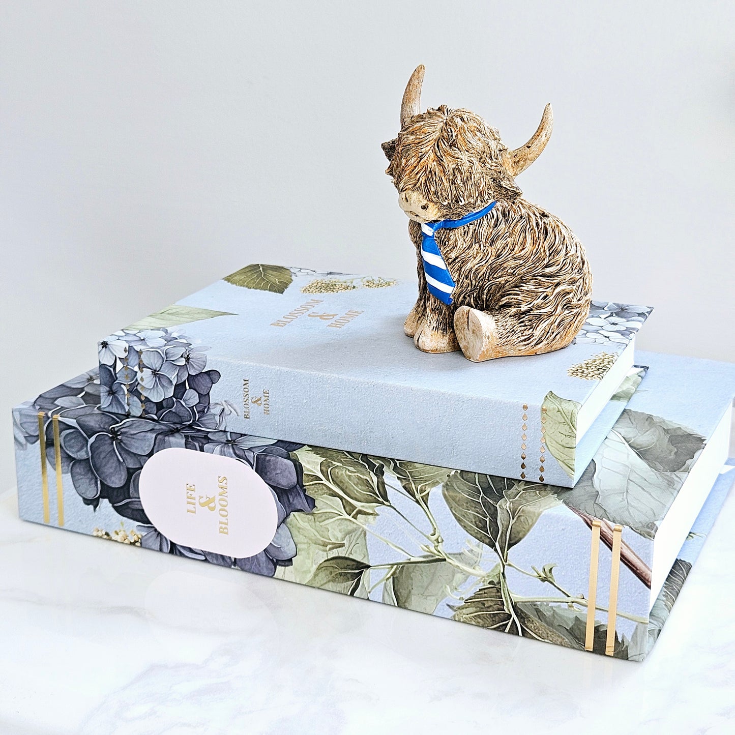 Set of 2 Faux Storage Boxes - Hydrangea