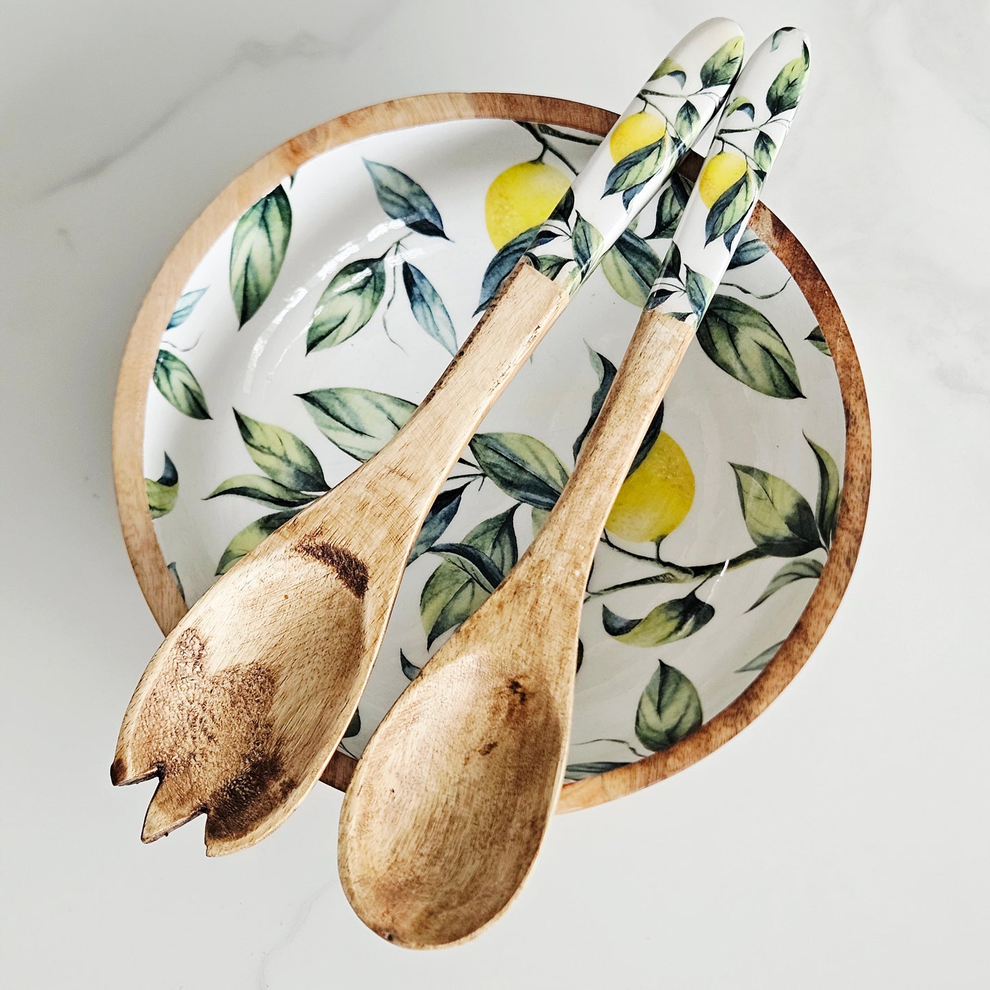 Handcrafted Lemon Wooden Fork and Spoon