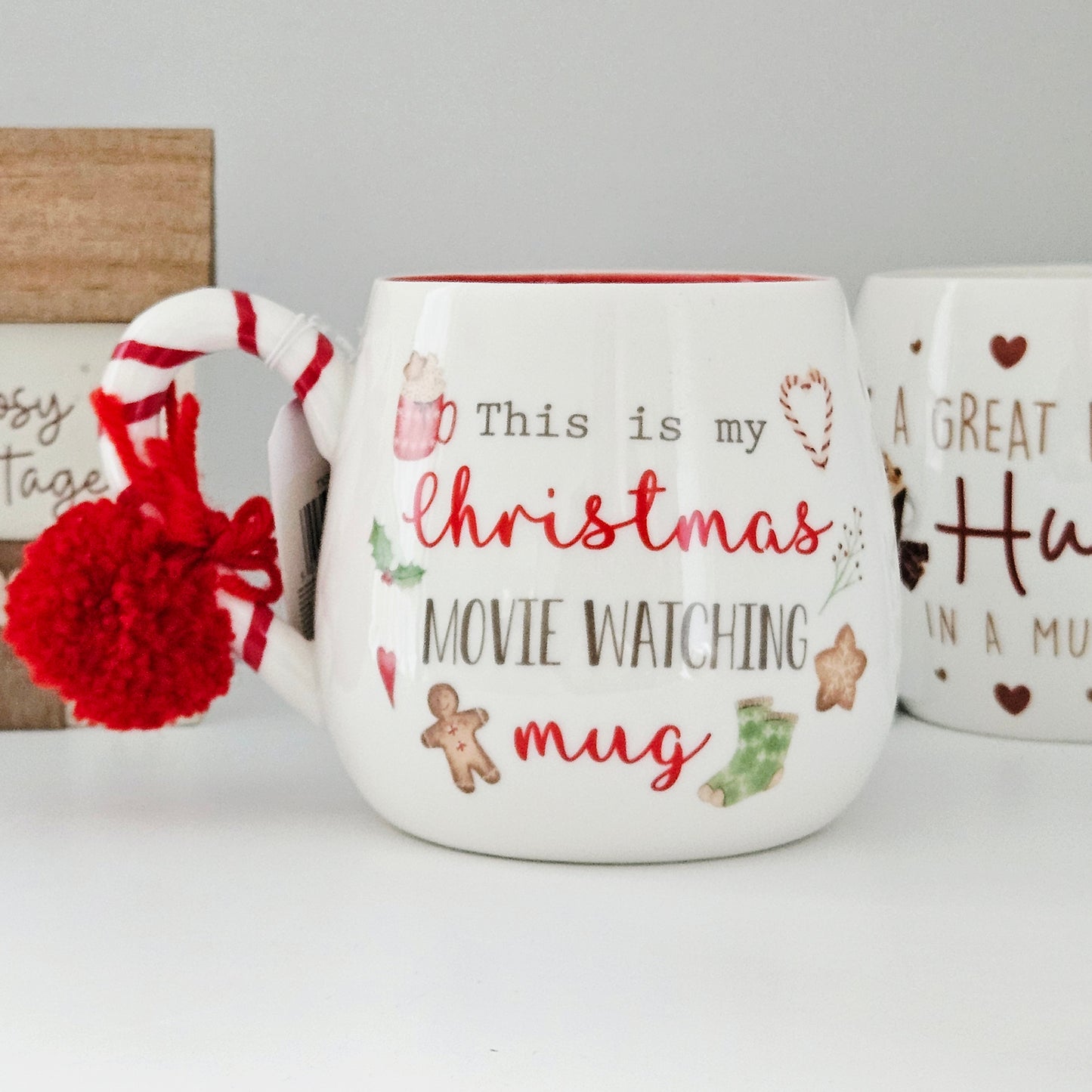Movie Watching Pom Pom Mug