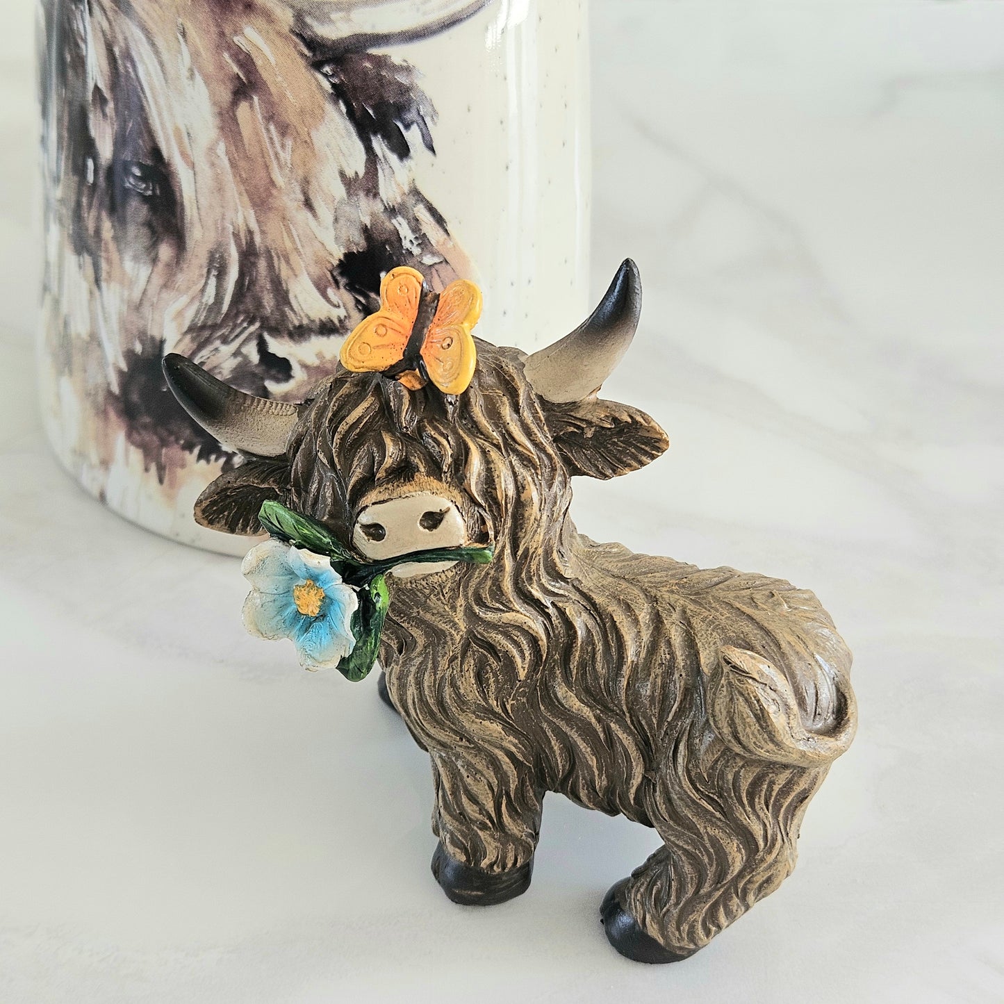 Highland Cow With Flower