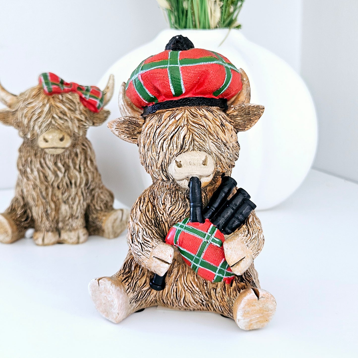Highland Cow Pipe Piper Ornament