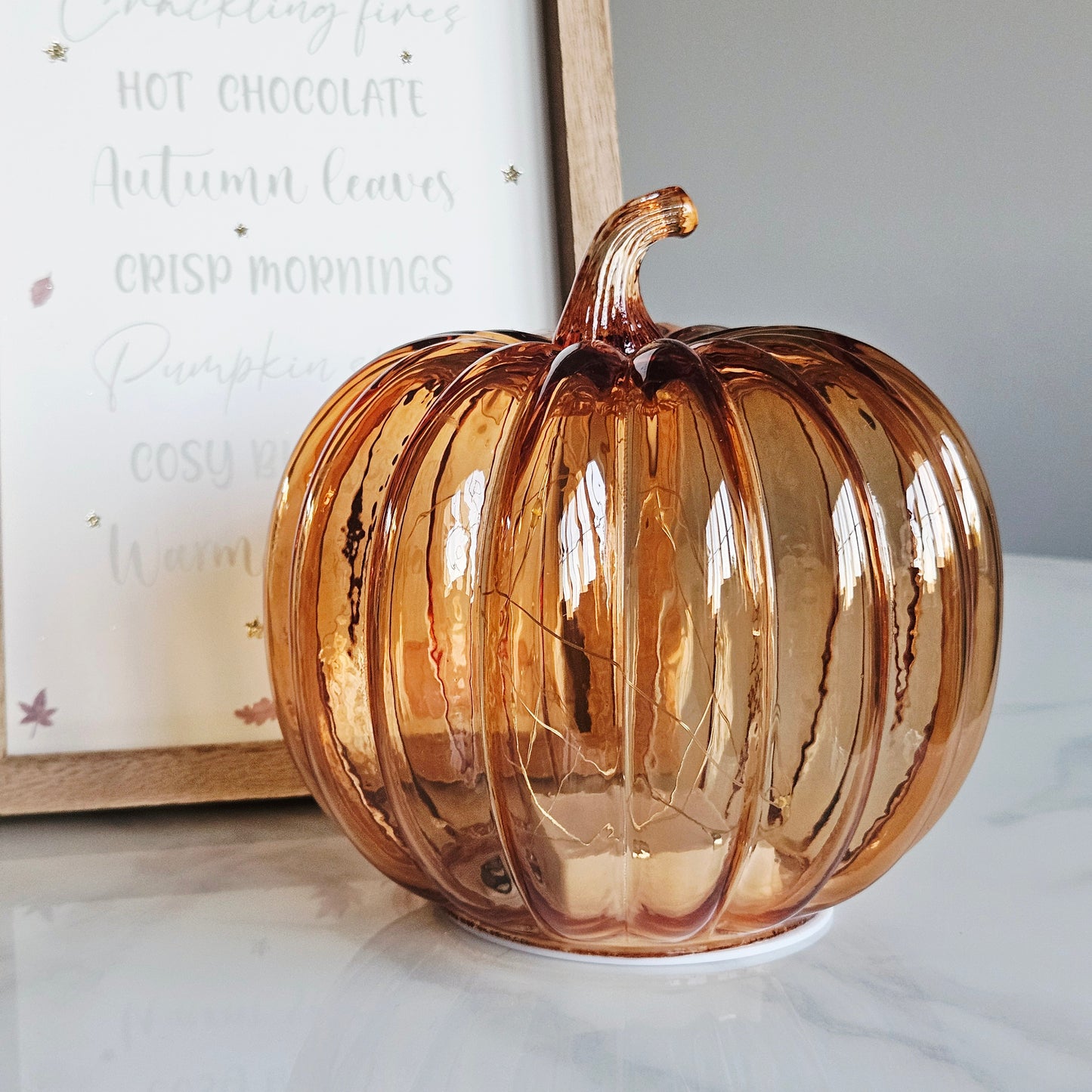 Pumpkin Ornament -LED Pumpkin Orange