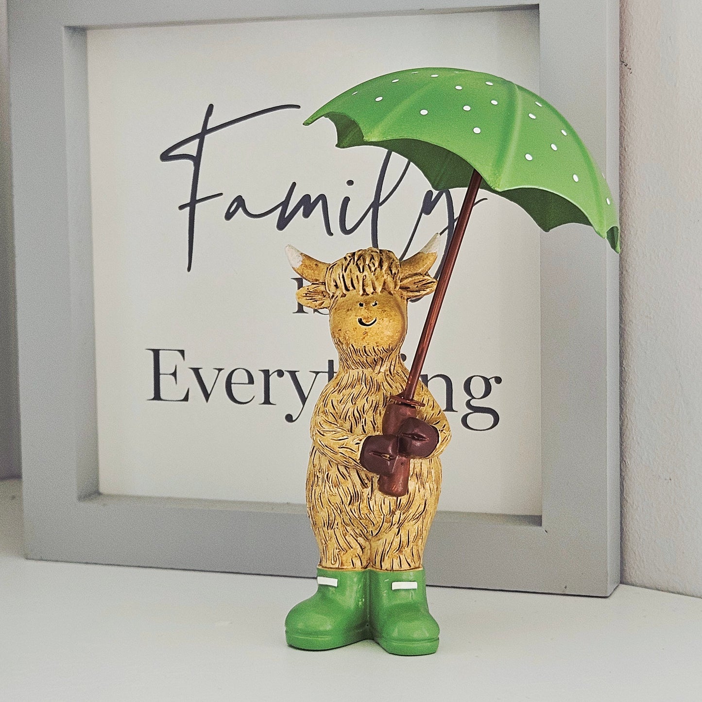 Highland Cow With Umbrella