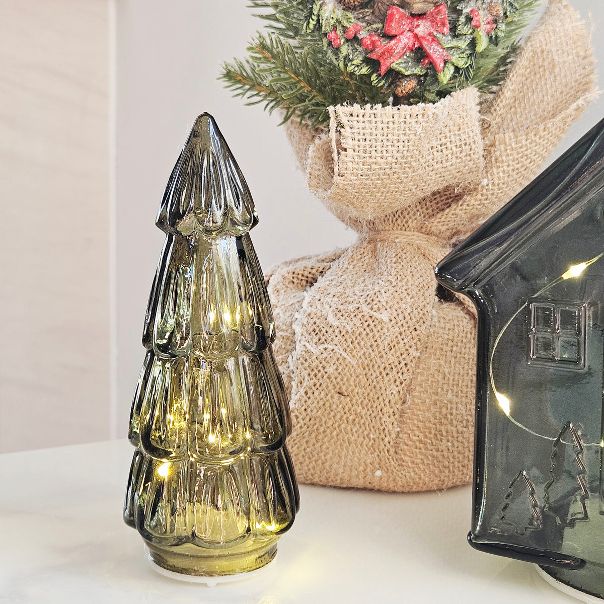 Small Green Christmas Tree LED Decoration