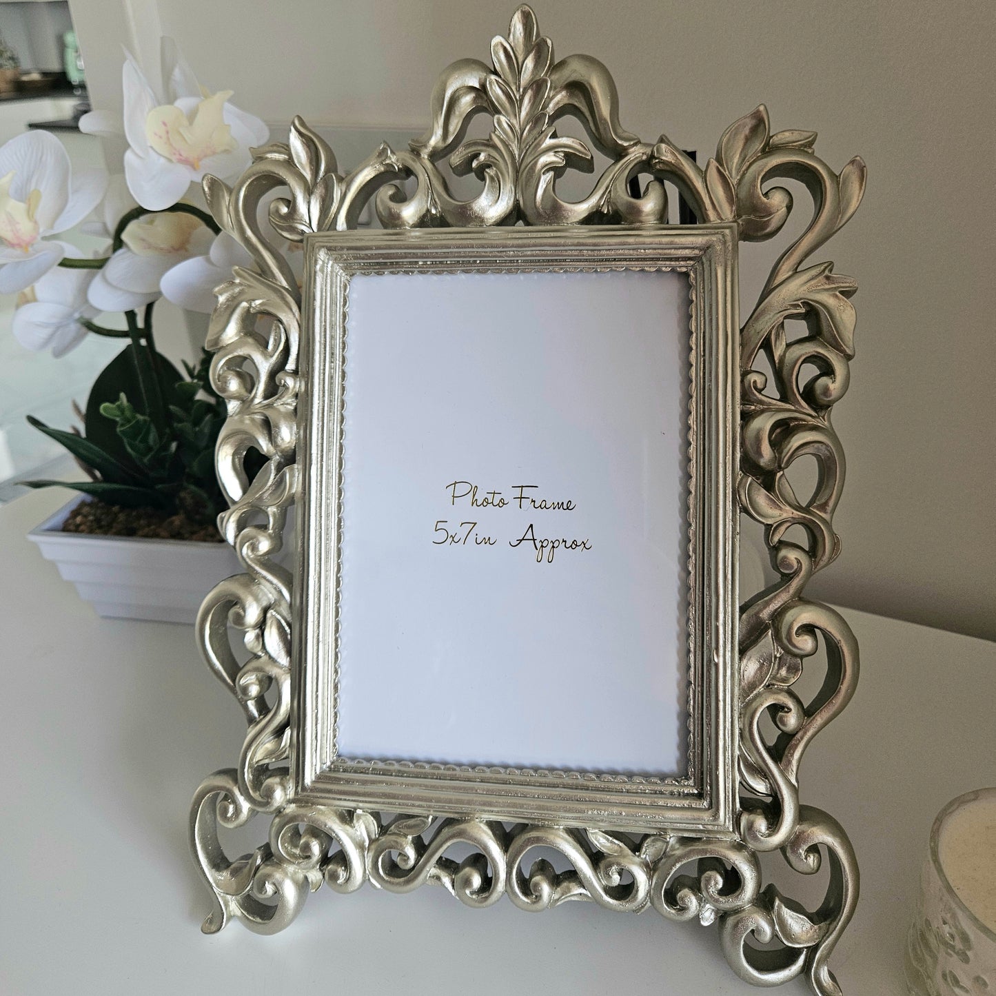 ornate photo frame in champagne 5 by 7