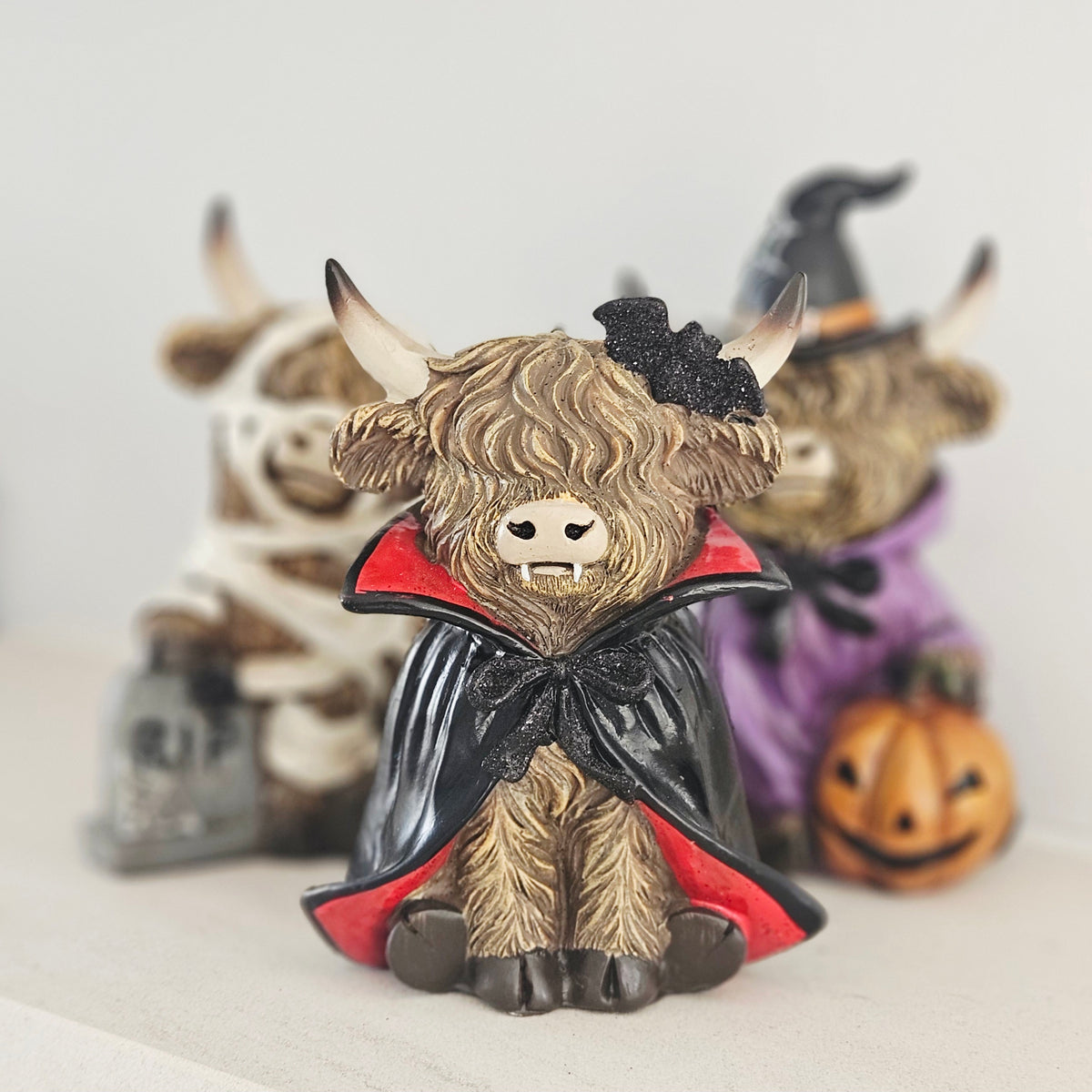 Halloween Highland Cow Ornaments – Choose Options