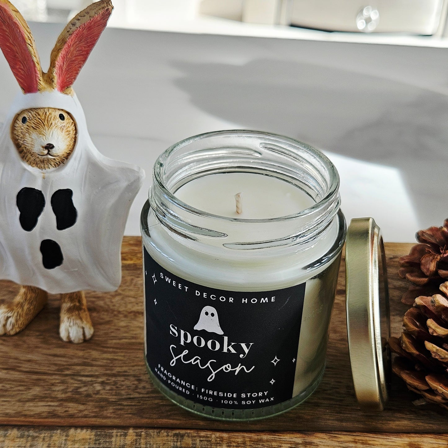 Sweet Decor Spooky Season Candle Fireside Story